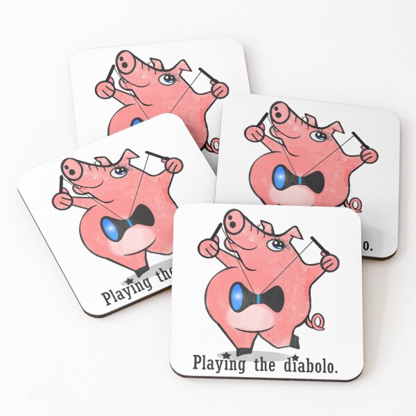 Item preview, Cute pig playing the diabolo  designed and sold by Shirley cute art .