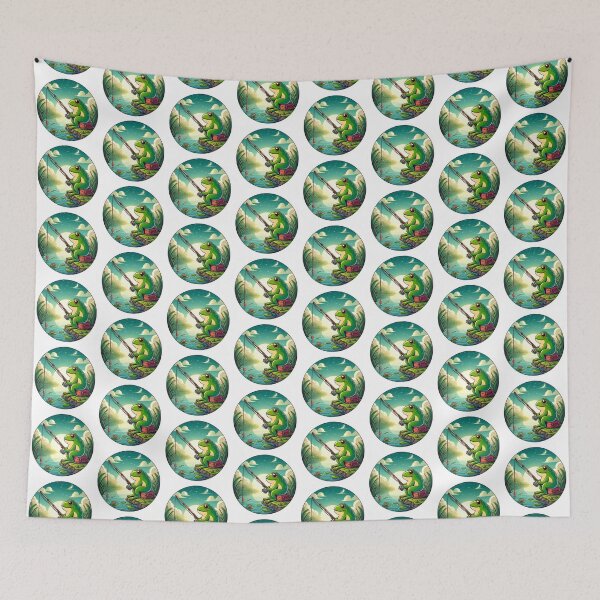 Item preview, Frog and Fishing designed and sold by CatherineLievre.