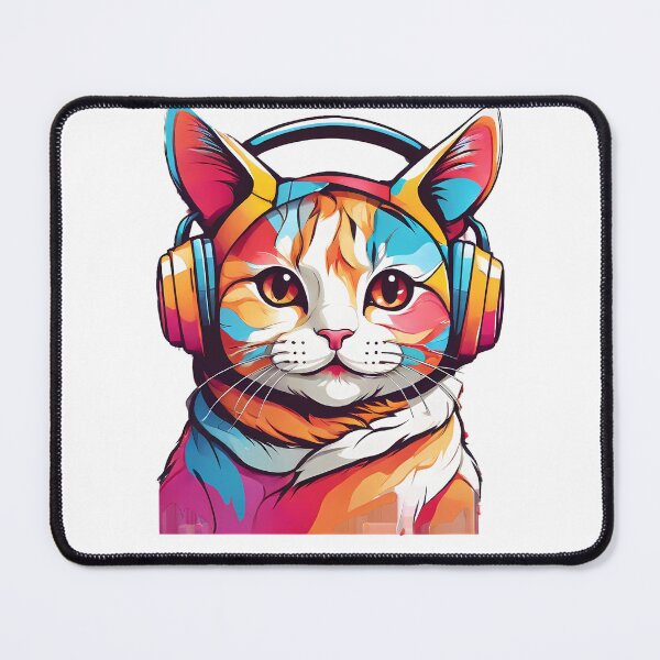 Item preview, DJ Whiskers designed and sold by ElegantOutlines.