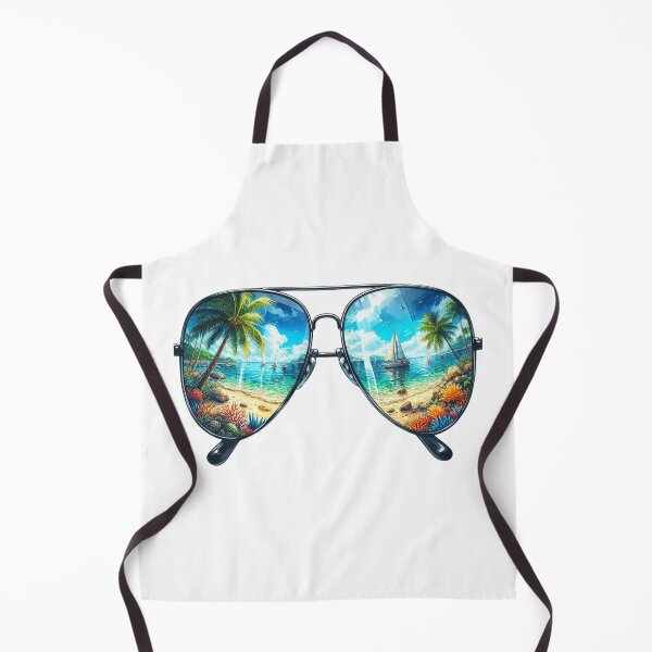 Item preview, Summer sunglasses with beach designed and sold by PapayaGen.