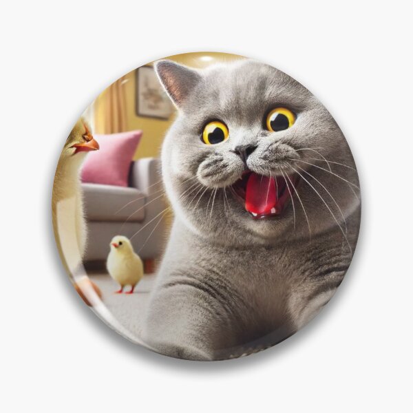 Item preview, cat and chick designed and sold by Catsmoment.