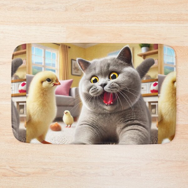 Item preview, cat and chick designed and sold by Catsmoment.