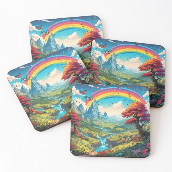 Item preview, Dreamlike landscape with rainbow and butterflies designed and sold by Salimgor Hangaround Music.