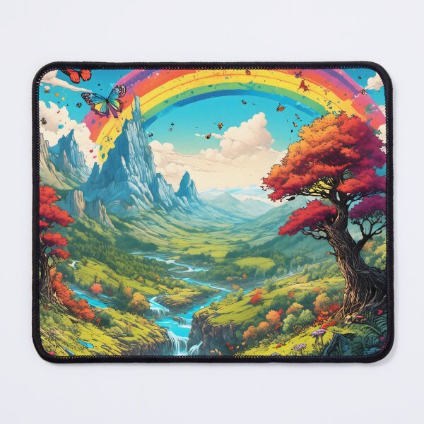 Item preview, Dreamlike landscape with rainbow and butterflies designed and sold by Salimgor Hangaround Music.