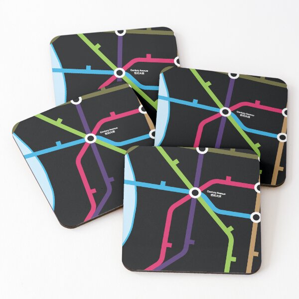 Item preview, Century Avenue (Dark Mode) - Shanghai Metro designed and sold by Tim Binnion.