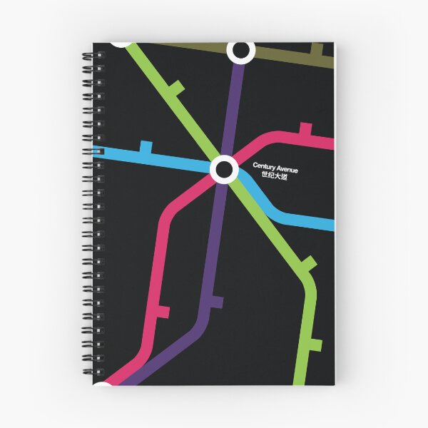 Item preview, Century Avenue (Dark Mode) - Shanghai Metro designed and sold by Tim Binnion.