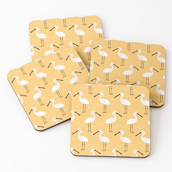 Item preview, Spoonbills on yellow designed and sold by reneesillus.