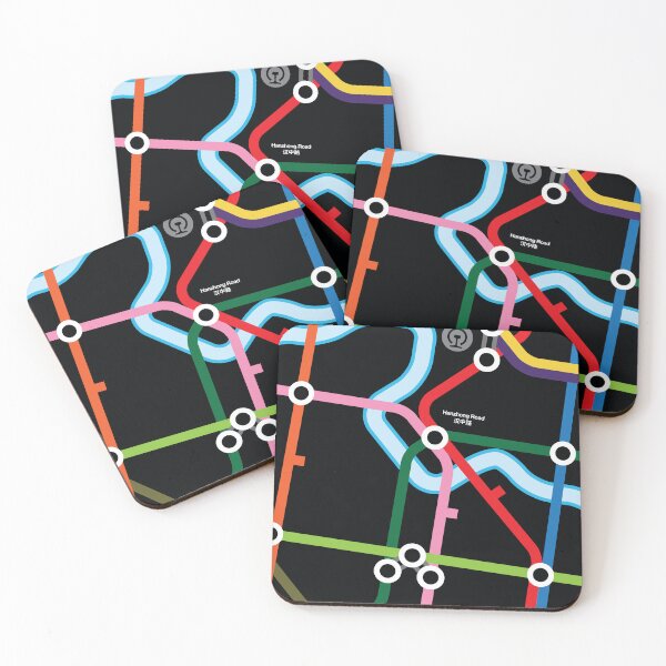 Item preview, Hanzhong Road (Dark Mode) - Shanghai Metro designed and sold by Tim Binnion.