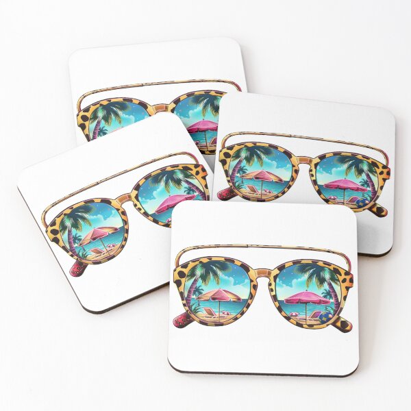 Item preview, Summer girl sunglasses with beach 2 designed and sold by PapayaGen.