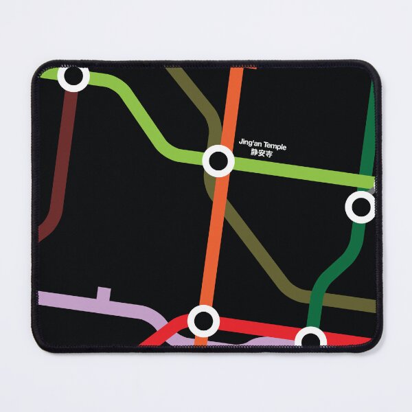 Item preview, Jing'an Temple (Dark Mode) - Shanghai Metro designed and sold by Tim Binnion.