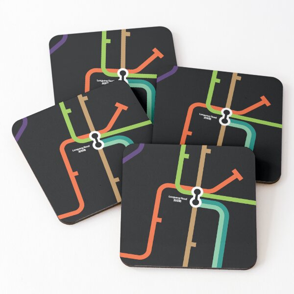 Item preview, Longyang Road (Dark Mode) - Shanghai Metro designed and sold by Tim Binnion.