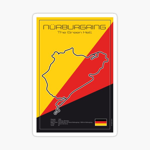 Champ de courses du Nürburgring Nordschleife Sticker