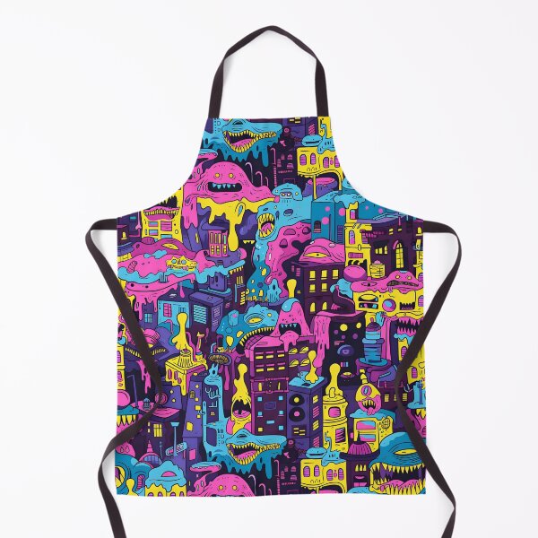 Item preview, mutants flooding through a city pattern designed and sold by FamousArtDesign.