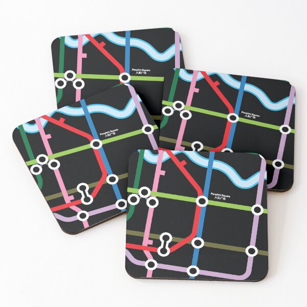 Item preview, People's Square (Dark Mode) - Shanghai Metro designed and sold by Tim Binnion.