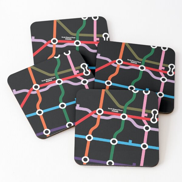 Item preview, South Shaanxi Road (Dark Mode) - Shanghai Metro designed and sold by Tim Binnion.