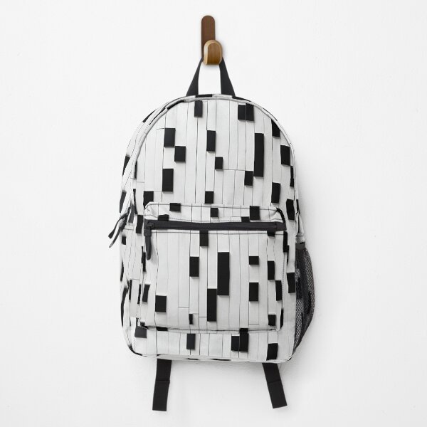 Item preview, White background black lines staggered piano abstract modern retro designed and sold by cheekylorns.