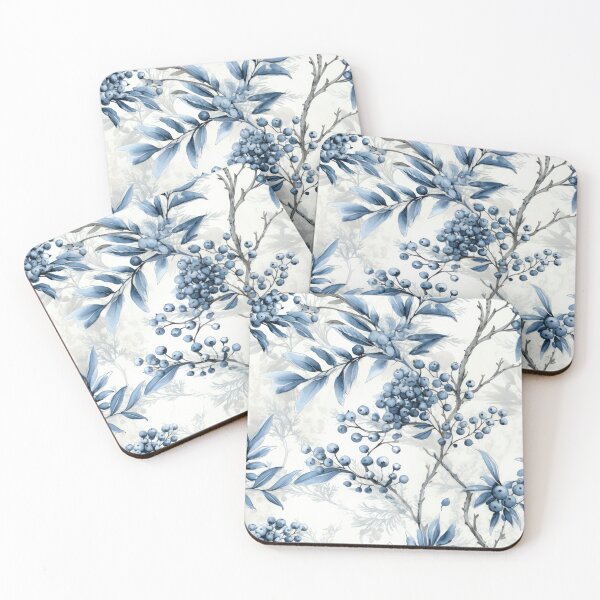 Item preview, Blue Winter Berry Branches designed and sold by Chestnut Falls Studio.