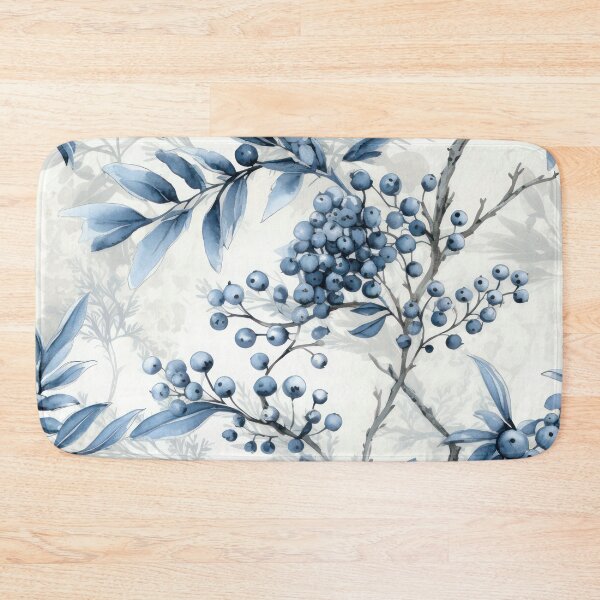 Item preview, Blue Winter Berry Branches designed and sold by Chestnut Falls Studio.