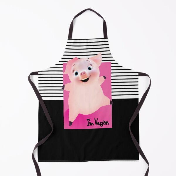 Item preview, Baby pig vegan stipe with black background designed and sold by SueKnox.