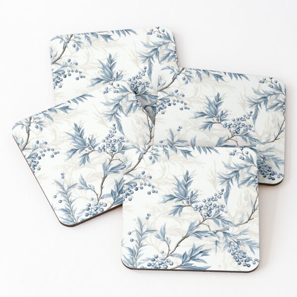Item preview, Blue Winter Berry Branches designed and sold by Chestnut Falls Studio.