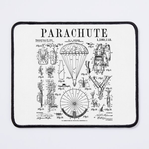 Item preview, Parachute Skydiver Parachutist Skydiving Vintage Patent designed and sold by GrandeDuc.