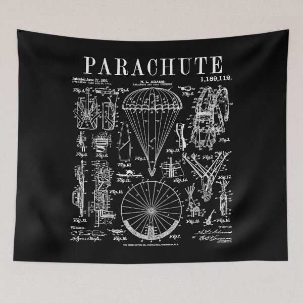Item preview, Parachute Skydiver Parachutist Skydiving Vintage Patent designed and sold by GrandeDuc.