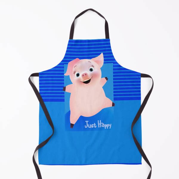 Item preview, Just happy baby pig with blue stripe background designed and sold by SueKnox.