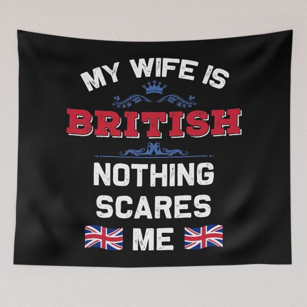 Item preview, My Wife is British UK Monarchy United Kingdom Roots Flag designed and sold by Blok45.
