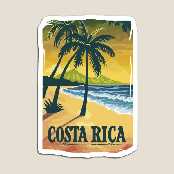 Aperçu de l'œuvre Une illustration de voyage vintage du Costa Rica créée et vendue par GoodOldVintage.