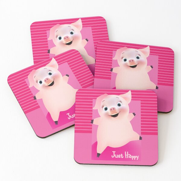 Item preview, Just happy baby pig, stripe background designed and sold by SueKnox.