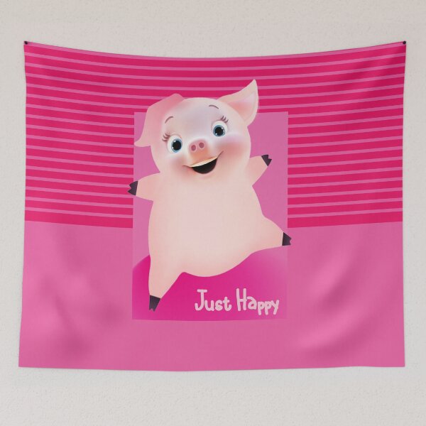 Item preview, Just happy baby pig, stripe background designed and sold by SueKnox.
