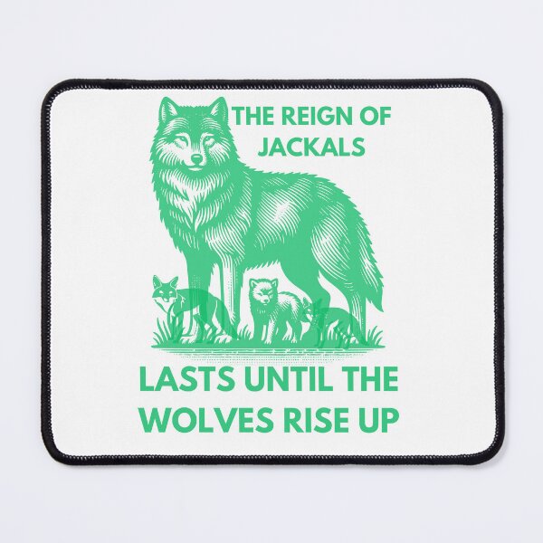 Item preview, THE REIGN OF JACKALS - Powerful Wolf and Jackals Design designed and sold by TrendyCanvasC.