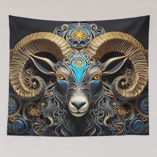 Item preview, Goat head with third eye designed and sold by rainsdesigns.
