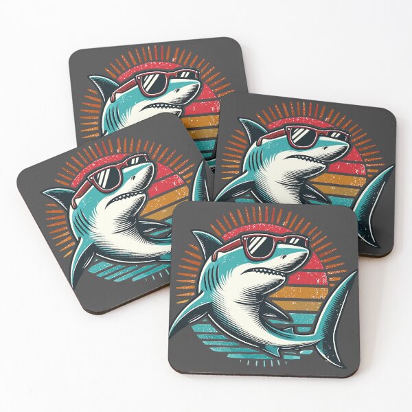 Item preview, Cool Retro Shark in Sunglasses Vintage Style designed and sold by ArtfulHunter.