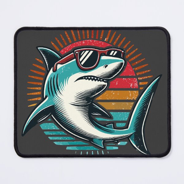 Item preview, Cool Retro Shark in Sunglasses Vintage Style designed and sold by ArtfulHunter.