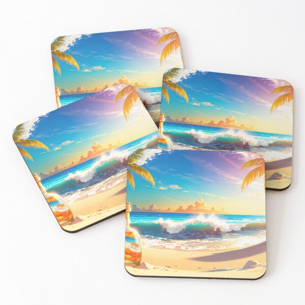 Item preview, Magic Beach Scene with Rum Bottle designed and sold by BalancerDesign.