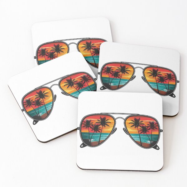 Item preview, Summer sunglasses sunset palms designed and sold by PapayaGen.