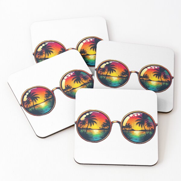 Item preview, Summer sunglasses sunset palms 2 designed and sold by PapayaGen.
