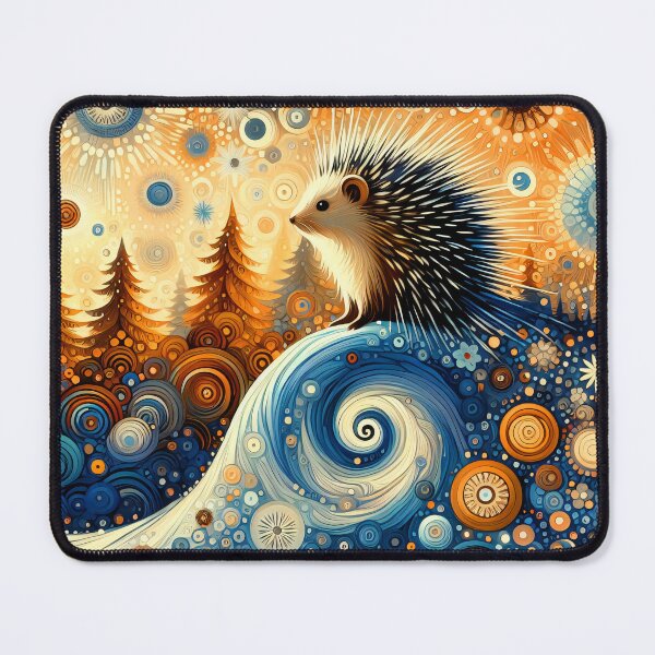 Item preview, Stars and comets cute Hedgehog designed and sold by FOLK ART FUSION by heidiannemorris.