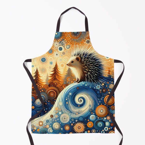 Item preview, Stars and comets cute Hedgehog designed and sold by FOLK ART FUSION by heidiannemorris.
