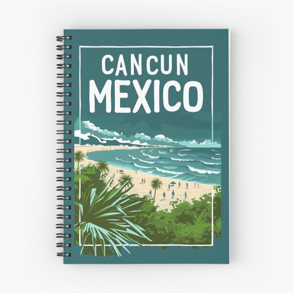 Artikelvorschau, Eine Vintage Reiseillustration von Cancun - Mexiko entworfen und verkauft von GoodOldVintage.