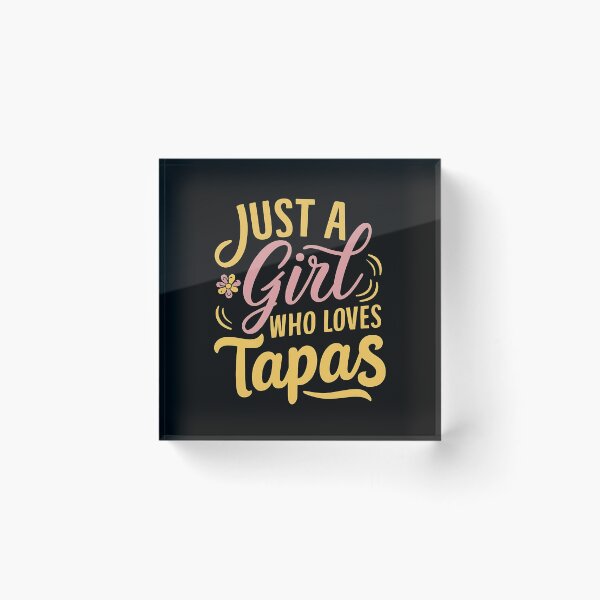Item preview, Just a girl who loves tapas t-shirt, Tapas women's T-Shirt, Distressed Spanish Food Shirt, Tapas Gift designed and sold by SlocifieShop.