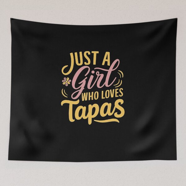 Item preview, Just a girl who loves tapas t-shirt, Tapas women's T-Shirt, Distressed Spanish Food Shirt, Tapas Gift designed and sold by SlocifieShop.