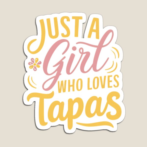 Artikelvorschau, Nur ein Mädchen, das Tapas liebt T-Shirt, Tapas Damen T-Shirt, Distressed Spanisch Essen Shirt, Tapas Geschenk entworfen und verkauft von SlocifieShop.