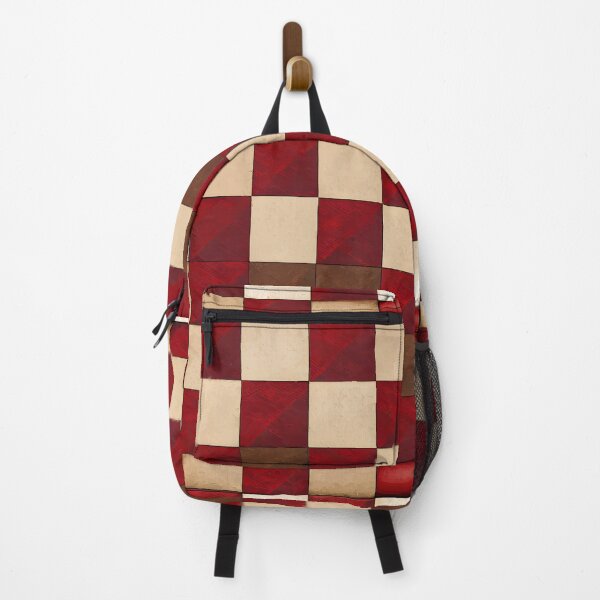 Item preview, Checkerboard: Dark red and light beige bold style designed and sold by BlackCatspet1.
