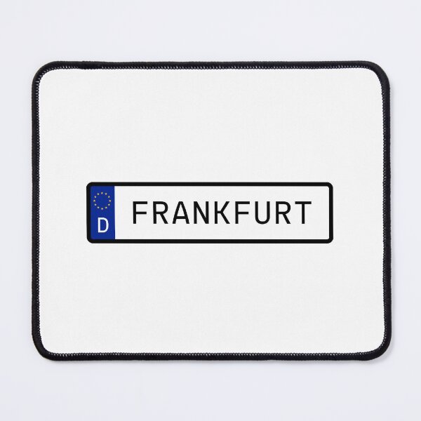 Item preview, Frankfurt Germany EU Number Plate designed and sold by PatchMerch.