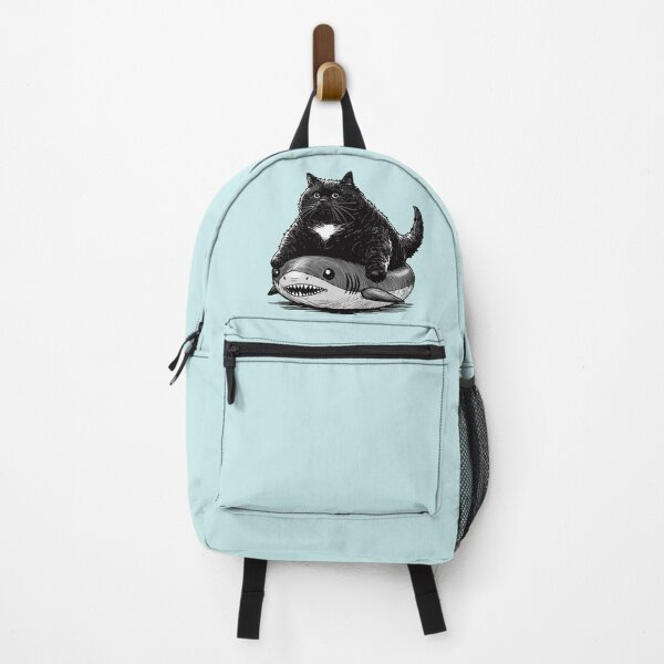 Item preview, Chonky Cat In A Shark Innertube designed and sold by KilkennyCat Art.