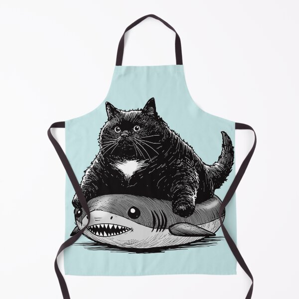 Item preview, Chonky Cat In A Shark Innertube designed and sold by KilkennyCat Art.
