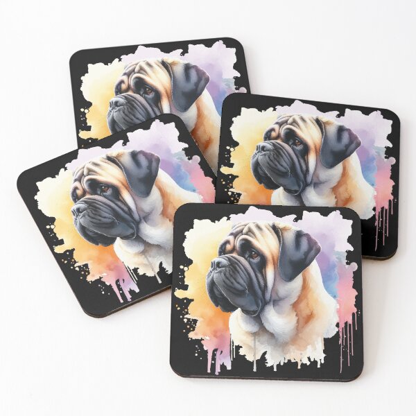 Item preview, Watercolor Portrait of a Bullmastiff designed and sold by JawArts.