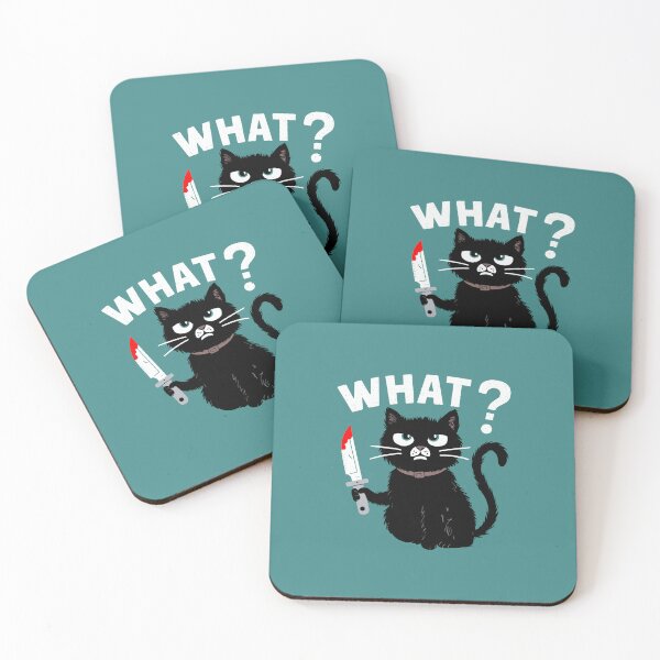 Item preview, Funny Black Cat Murderous With Knife Halloween designed and sold by w1ckerman.